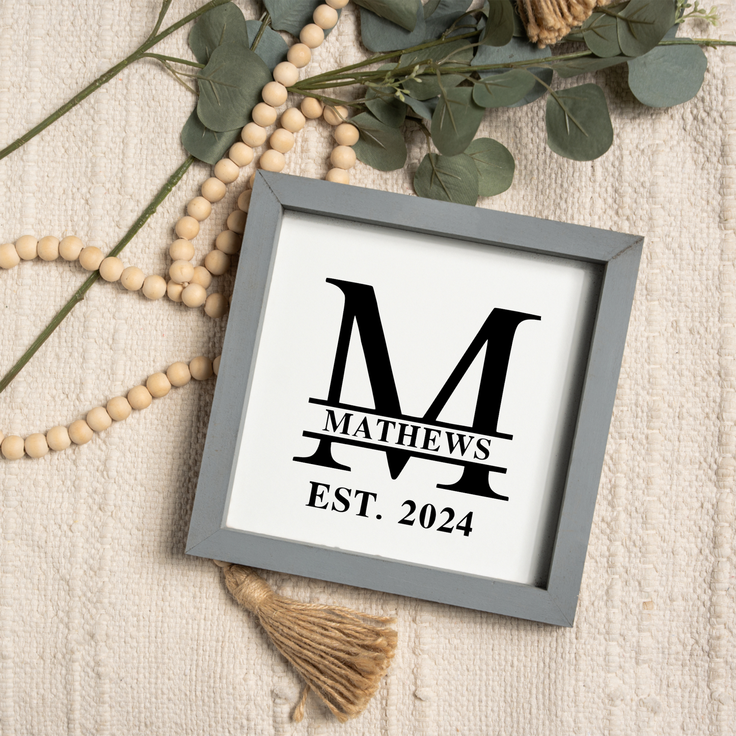 Monogram Design Framed Decor