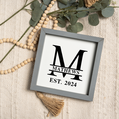 Monogram Design Framed Decor