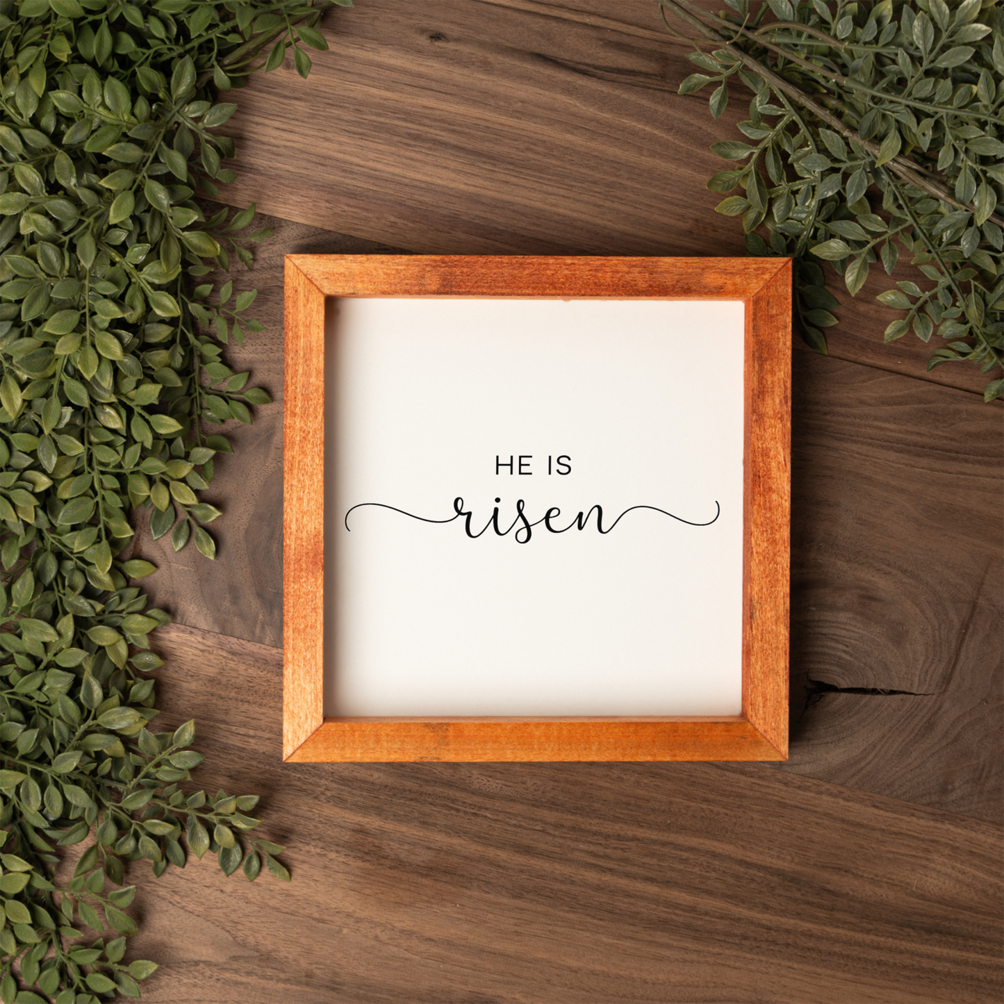 He Is Risen Wooden Framed Decor