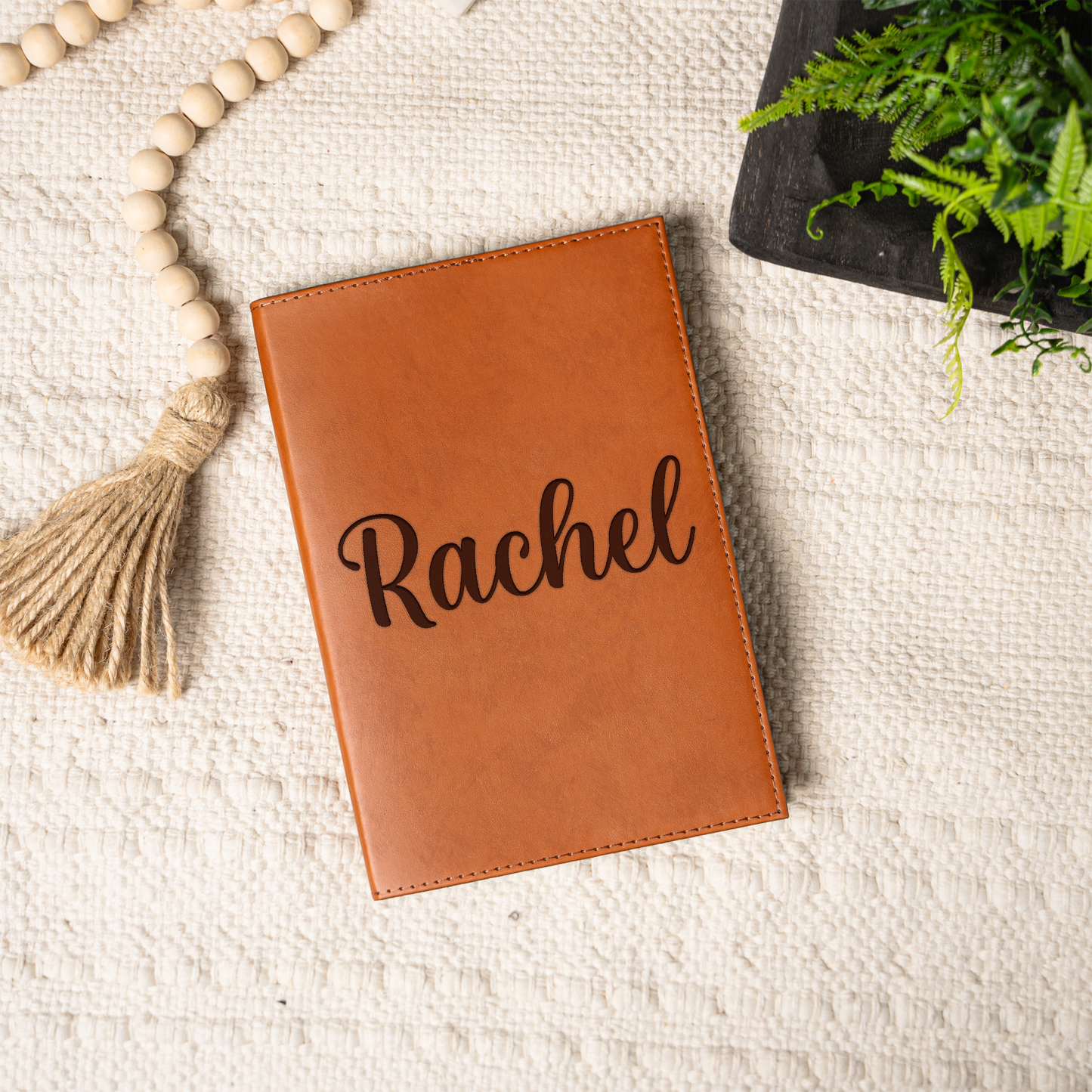 Personalized Leather Journal With Script Name