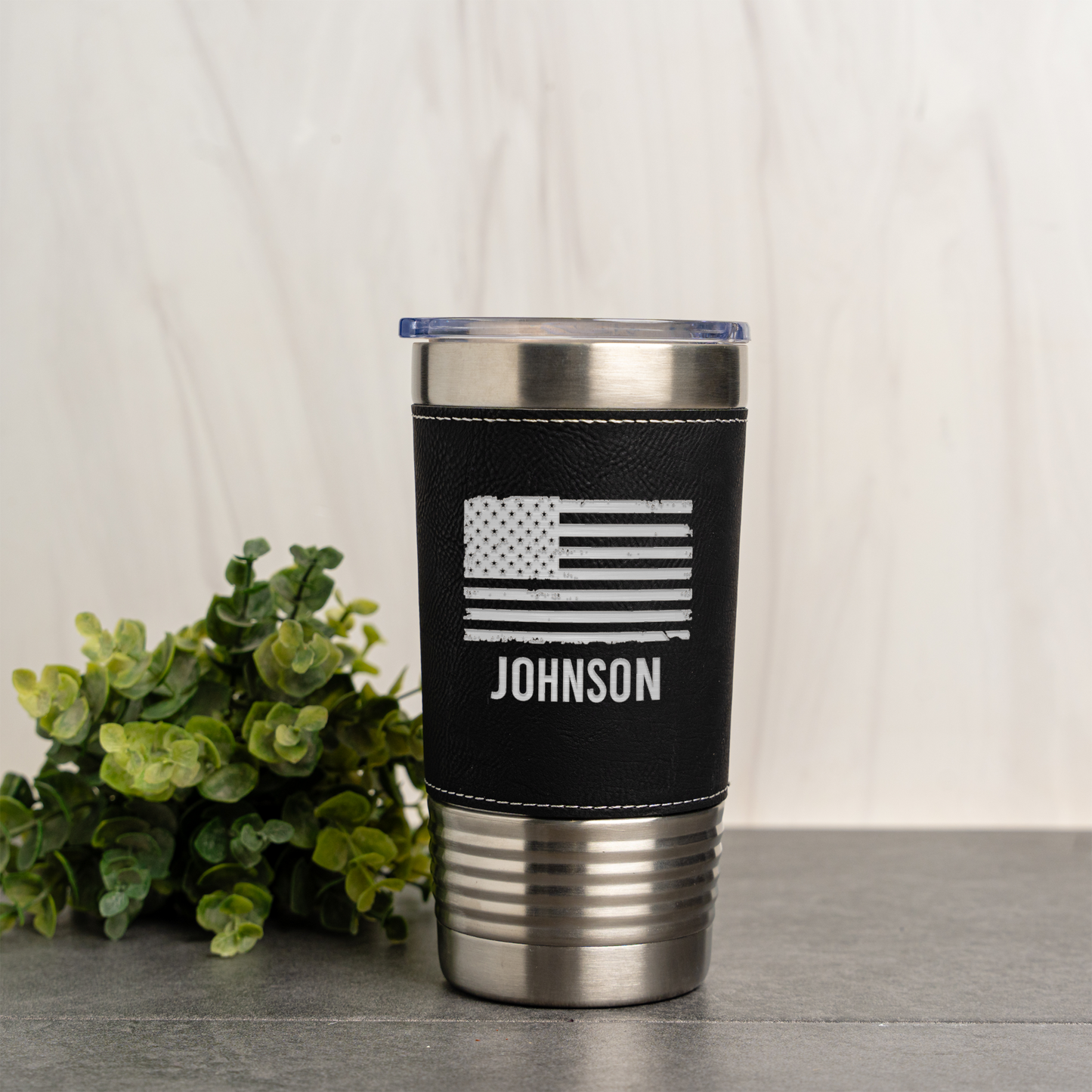 Personalized American Flag Engraved 20oz Tumbler